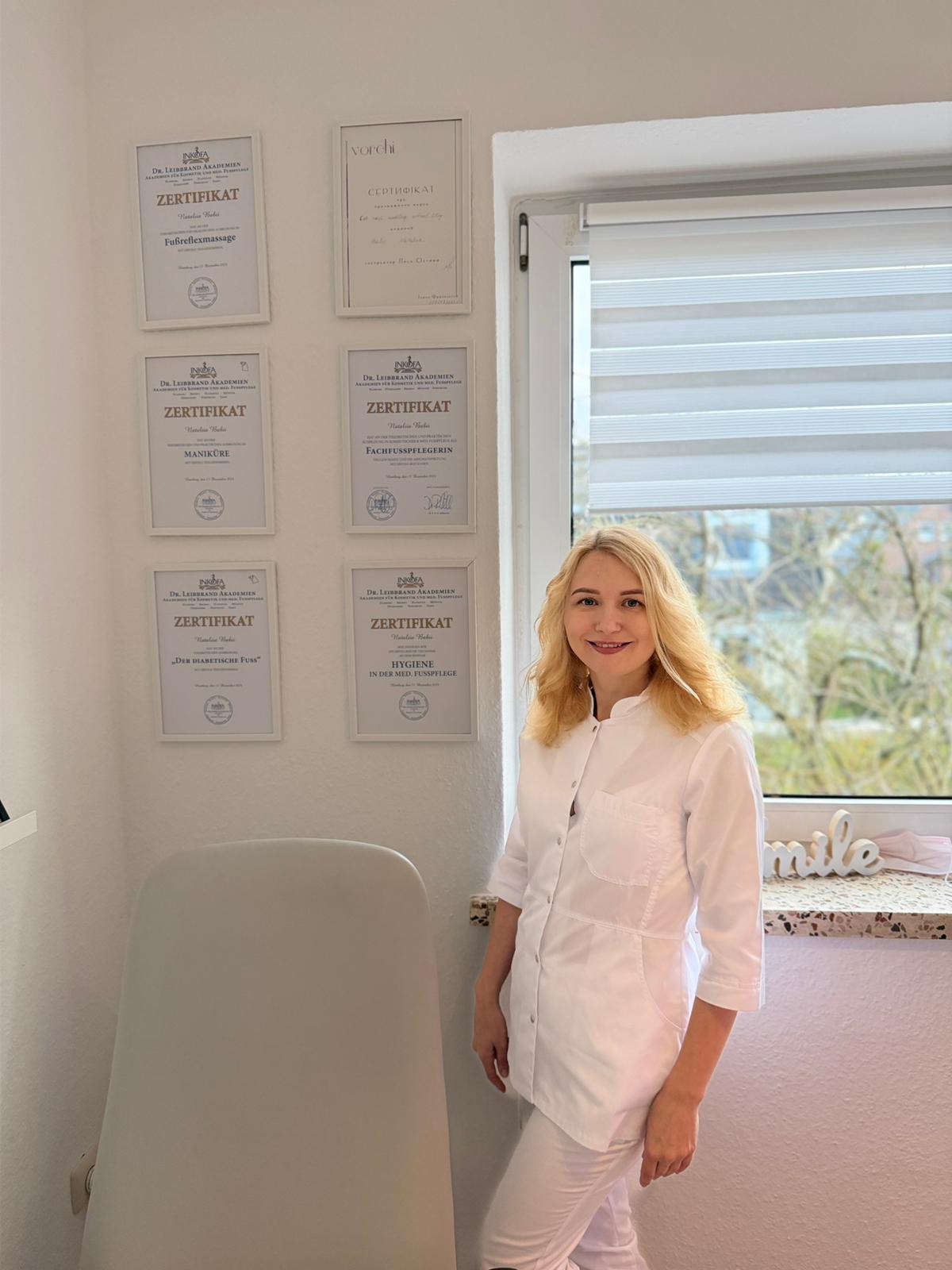 Fachfußpflegerin Nataliia Babii in Schneverdingen